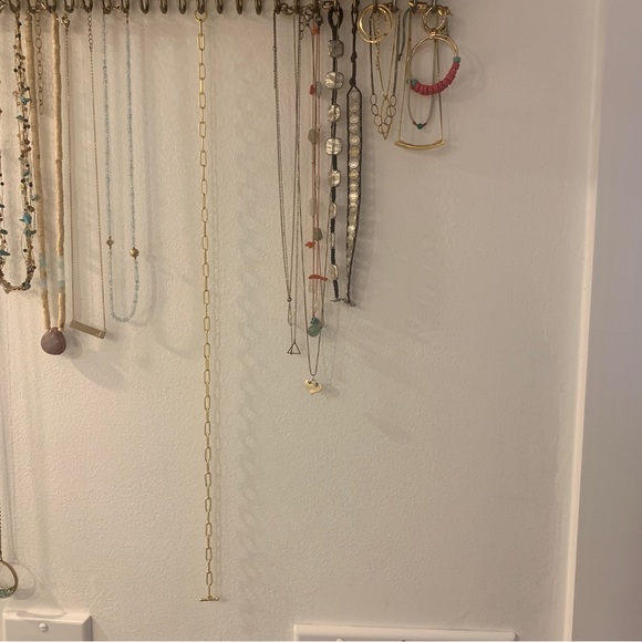 Paper clip chain with bar clasp- gold - Picture 7 of 7